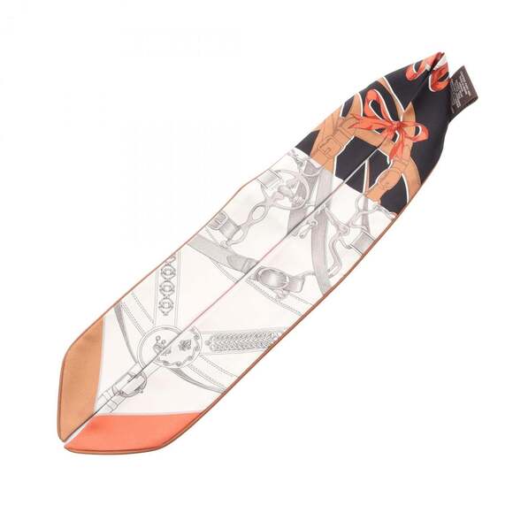 HERMES Black Leather Scarf - Picture 3 of 5